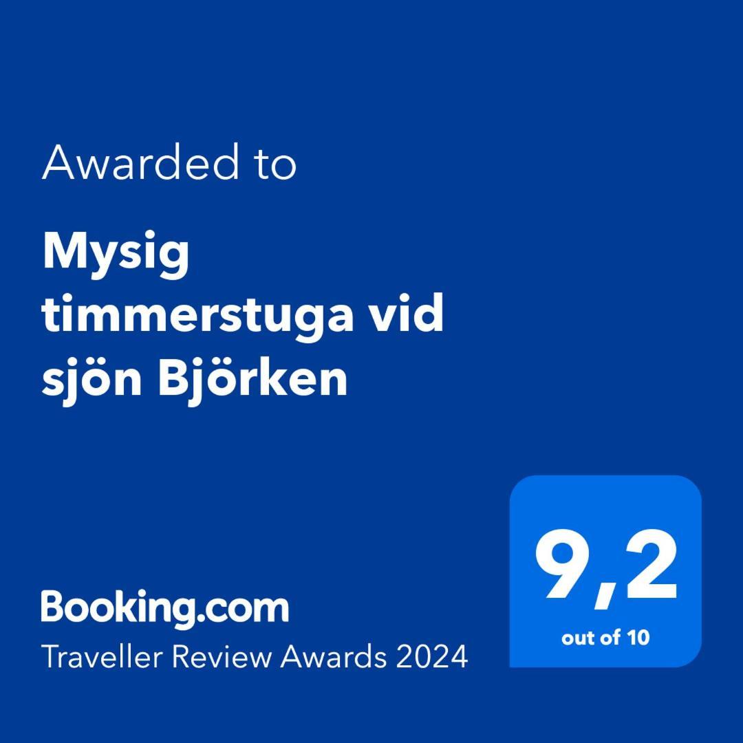 Mysig Timmerstuga Vid Sjoen Bjoerken 34 Roennsudden Grangarde Bagian luar foto